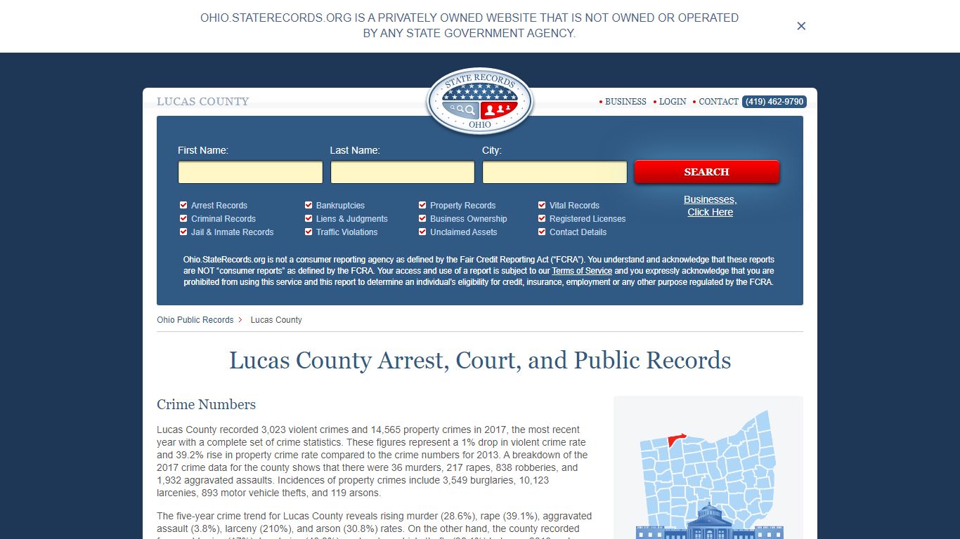 Lucas County Arrest, Court, and Public Records